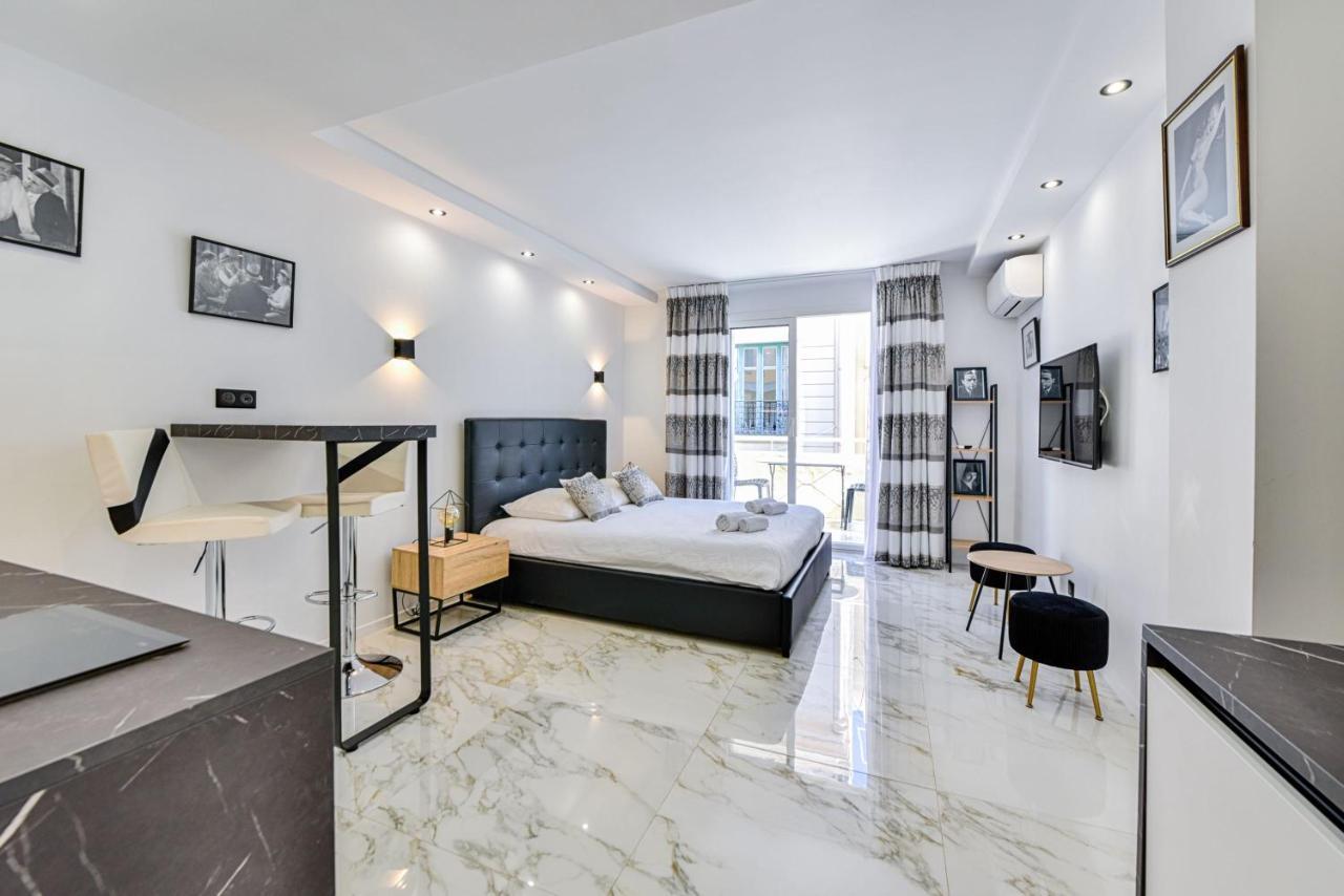 Large Studio - 50M Cannes Beach - Terrace Sea View Екстериор снимка